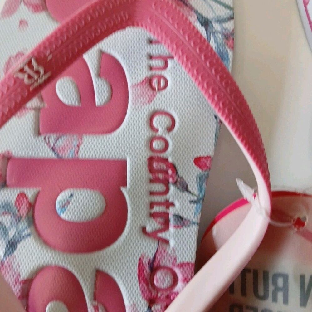 Pink Floral Flip-Flop Sandals - Women - Picture 5 of 16